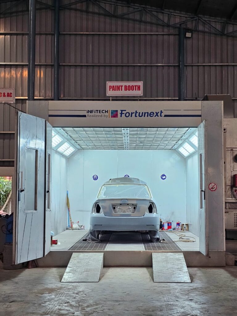 Car expert landing paint booth